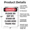 Signmission Please Do Not Sit Stand Or Climb, 7 in W x Rectangle, Plastic OS-2PACK-DS-P-710-V-2106 - alternate 2